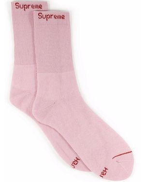 Supreme X Hanes 4-Sets Sokken - Roze