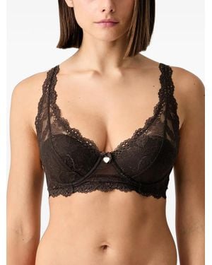 Twinset Lace-Trim Underwired Bra - Black