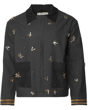 BAZISZT Plomb Bead-Embellished Corduroy Jacket - Black