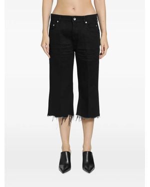 Rick Owens Jeans Bolan Con Orlo Sfrangiato - Nero