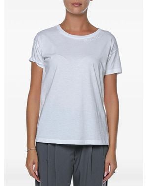 ARMANI EXCHANGE Logo-Embroidered T-Shirt - White