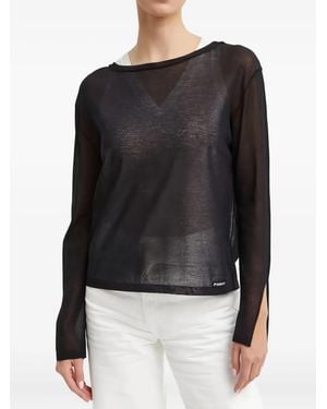 Pinko Semi-Sheer T-Shirt - Black
