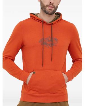 Viking Panaka Graphic-Print Hoodie - Orange