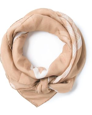 Agnona Checked scarf - Blanco