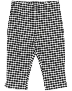 Posse Chiara Gingham Shorts - White