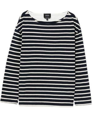 A.P.C. Striped T-Shirt - Black