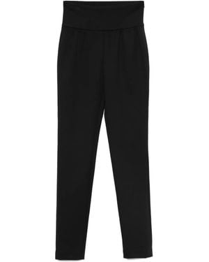 Akris Punto Elasticated-Waist Pants - Black