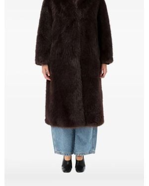 S.W.O.R.D Mantel aus Faux Fur - Schwarz
