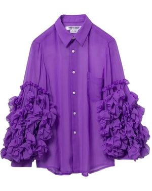 Comme des Garçons Ruffled Shirt - Purple
