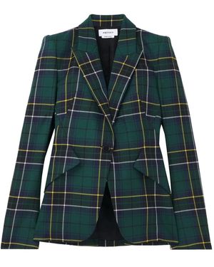 McQueen チェック ジャケット - グリーン