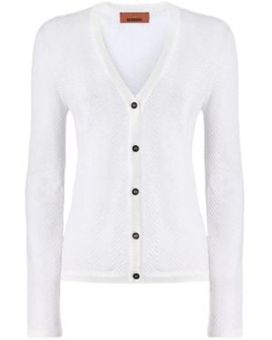 Missoni Zigzag Cotton Cardigan - White