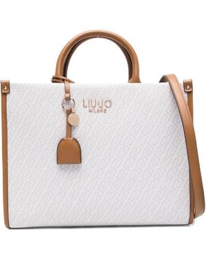 Liu Jo Ridhi Patterned Tote Bag - White