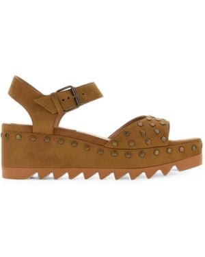 Stella McCartney Elyse Stud-Embellished Sandals - Brown