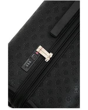 Guess Embossed-Logo Luggage - Noir