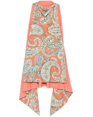 Etro Paisley-Print Mini Dress - White