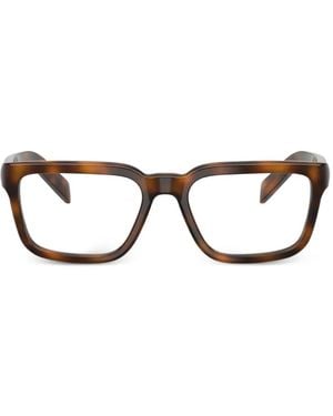 Prada Brille Mit Eckigem Gestell - Schwarz