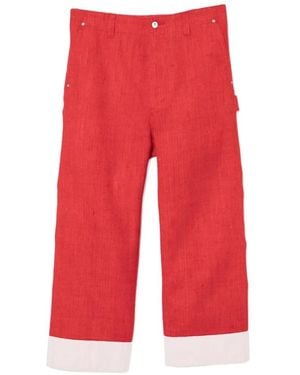Junya Watanabe Cuffed Trousers - Red