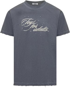 Gcds Camiseta con motivo de texto - Gris
