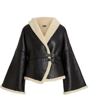 Polo Ralph Lauren Shearling Wrap Jacket - Black