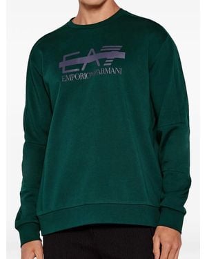 EA7 Logo Crew-Neck Sweatshirt - Green