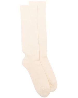Rick Owens Calcetines Altos Con Pentagrama En Intarsia - Blanco