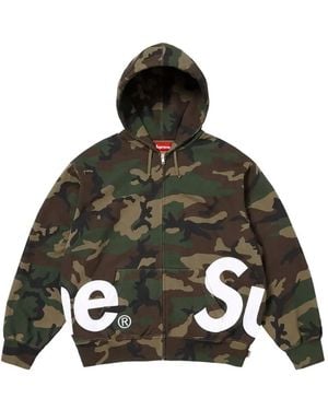 Supreme Camouflage-Pattern Hoodie - Green