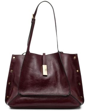 Pollini Small Austin Stud-Embellished Shoulder Bag - Purple