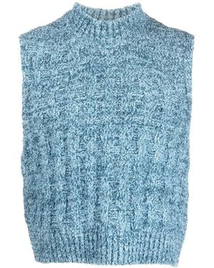 Maison Margiela Gestrickter Pullunder - Blau