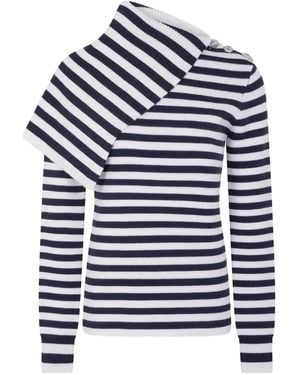 Rabanne Asymmetrischer Pullover - Blau
