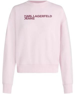 KARL LAGERFELD Sudadera Con Logo Estampado - Rosa