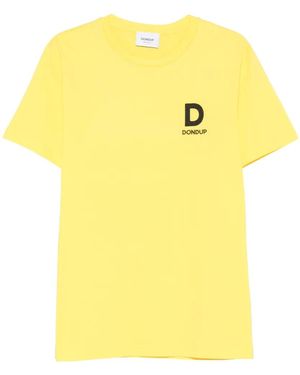 Dondup Logo-Print Cotton T-Shirt - Yellow