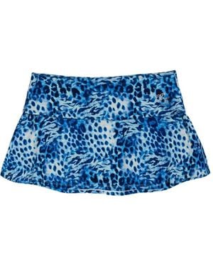 Juicy Couture Minifalda Con Estampado De Leopardo - Azul