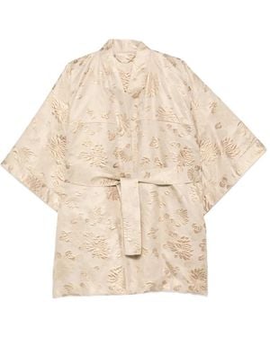Kiton Floral Overcoat - Natural