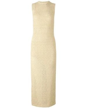 Eleventy Knit Midi Dress - White