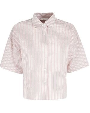 Roberto Collina Striped Crinkled Shirt - Pink
