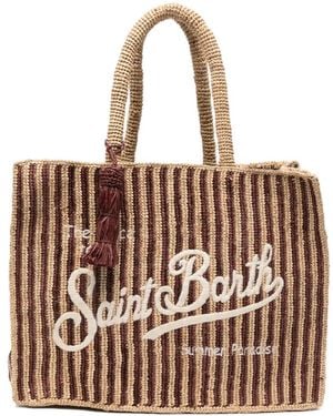 MC2 Saint Barth Vanity Striped Shoulder Bag - Natural