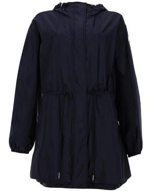 Moncler Cappotto Con Coulisse - Blu