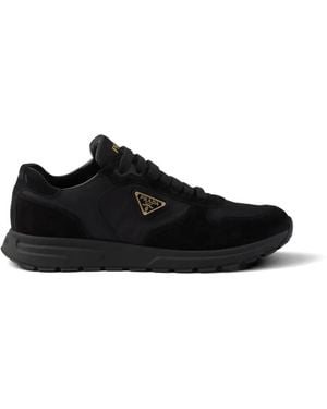 Prada Prax 2.0 Re-Nylon And Suede Trainers - Black