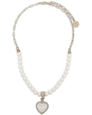 Ermanno Scervino Heart-Pendant Necklace - White