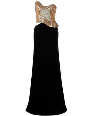 Naeem Khan Crystal-Embellished Maxi Dress - Black