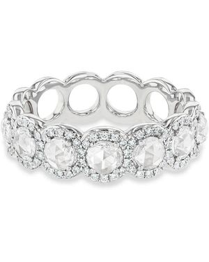 64 Facets 18Kt Eternity Scallop Ring - White