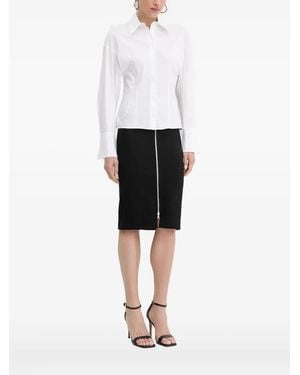 Patrizia Pepe Fitted-Cuff Button-Up Shirt - White