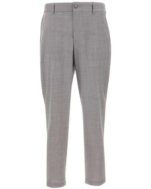BOSS Virgin Wool Trousers - Grey