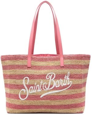 Mc2 Saint Barth Raffia City Tote Bag - Pink