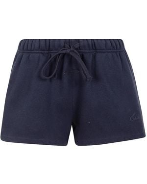 Fear Of God Logo-Print Track Shorts - Blue