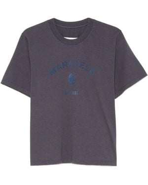 MM6 by Maison Margiela Logo-Print T-Shirt - Blue