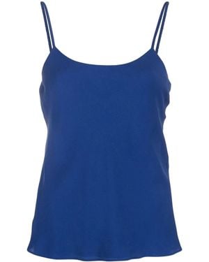Max Mara Sleeveless Silk Top - Blue