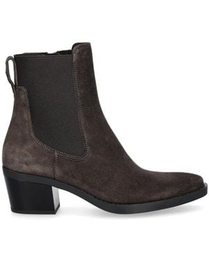 Marc O' Polo Luna Suede Pointed-Toe Ankle Boots - Black