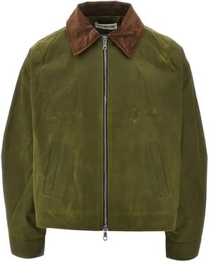 Cole Buxton Corduroy-Collar Overshirt - Green