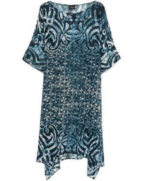 John Richmond Printed Beach Dress - Blue